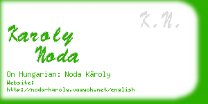 karoly noda business card